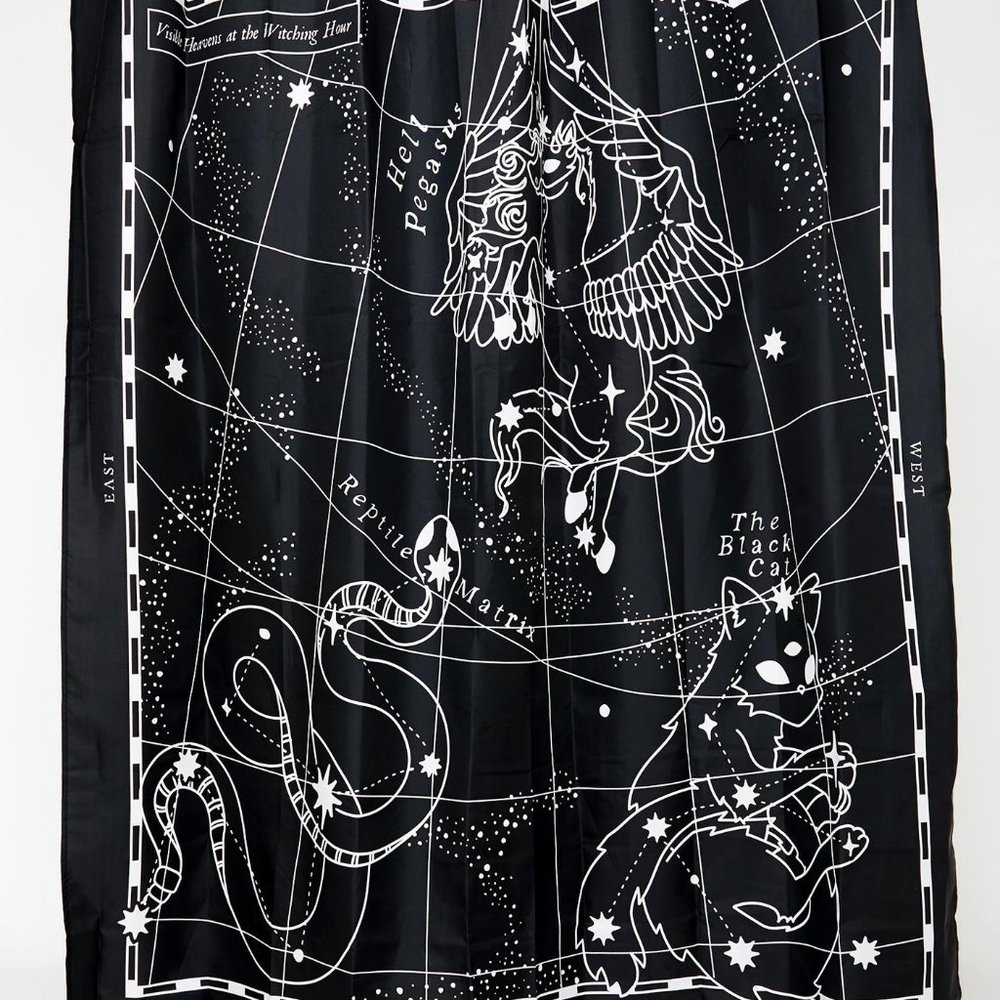 KILLSTAR Shower Curtain Lost Skies - NEW